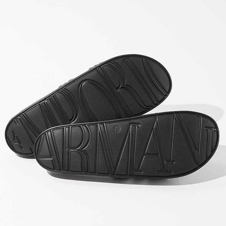 EMPORIO ARMANI SWIMWEAR ライン メンズ サンダル EX000069 AF16403 BLACK BLUE WHITE ブラック MZ684