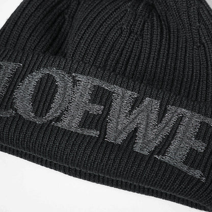 LOEWE メンズ レディース ニットキャップ LOEWE BEANIE F540257X23 BLACK ブラック 1100