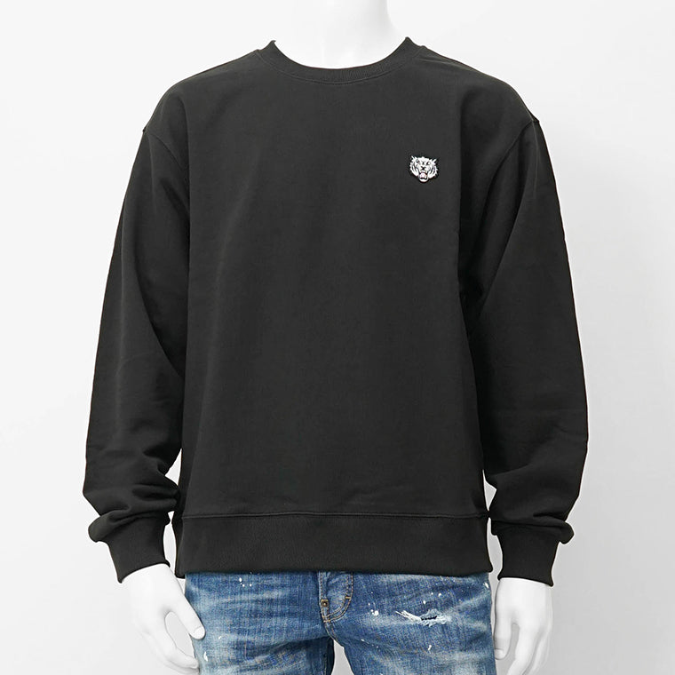 KENZO メンズ スウェットシャツ KENZO HAPPY TIGER EMBROIDERED CLASSIC SWEATSHIRT FF55SW2624MF BLACK ブラック 99J