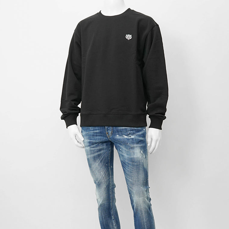 KENZO メンズ スウェットシャツ KENZO HAPPY TIGER EMBROIDERED CLASSIC SWEATSHIRT FF55SW2624MF BLACK ブラック 99J