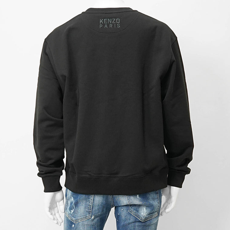 KENZO メンズ スウェットシャツ KENZO HAPPY TIGER EMBROIDERED CLASSIC SWEATSHIRT FF55SW2624MF BLACK ブラック 99J