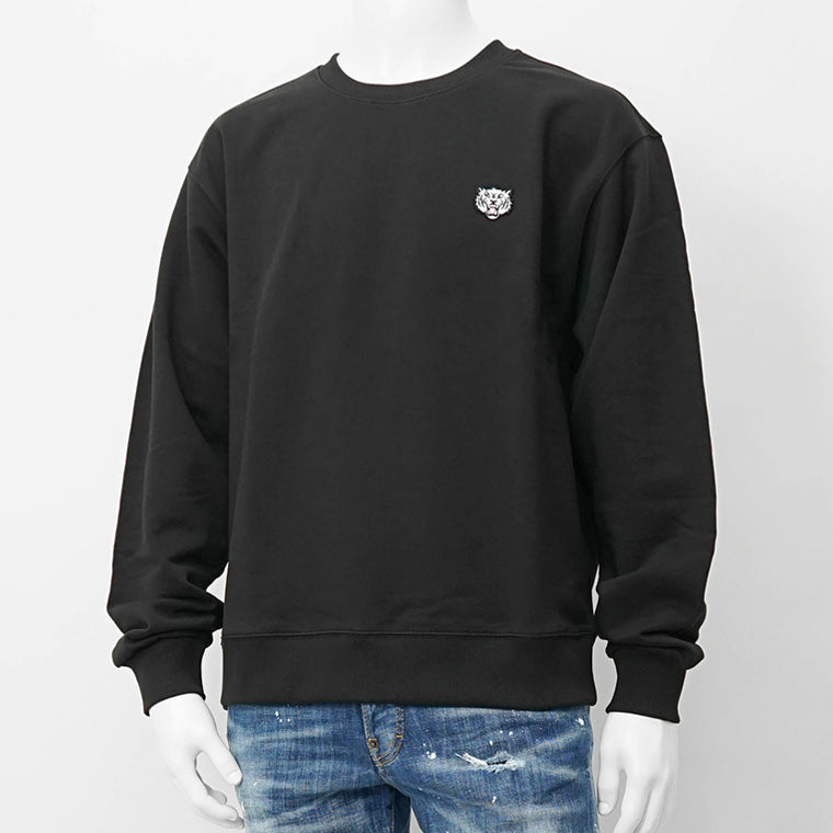 KENZO メンズ スウェットシャツ KENZO HAPPY TIGER EMBROIDERED CLASSIC SWEATSHIRT FF55SW2624MF BLACK ブラック 99J