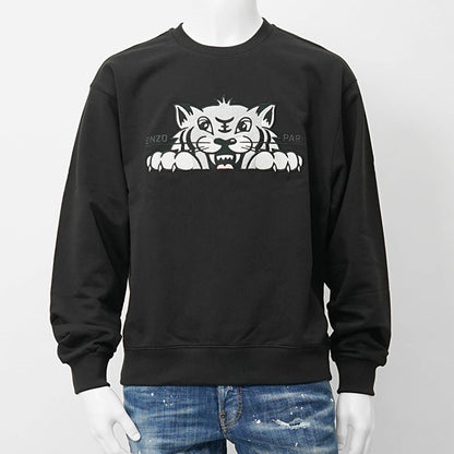 ケンゾー KENZO メンズ スウェットシャツ KENZO HAPPY TIGER EMBROIDERED SWEATSHIRT FF65SW2654MF BLACK ブラック 99J