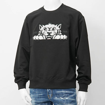 ケンゾー KENZO メンズ スウェットシャツ KENZO HAPPY TIGER EMBROIDERED SWEATSHIRT FF65SW2654MF BLACK ブラック 99J