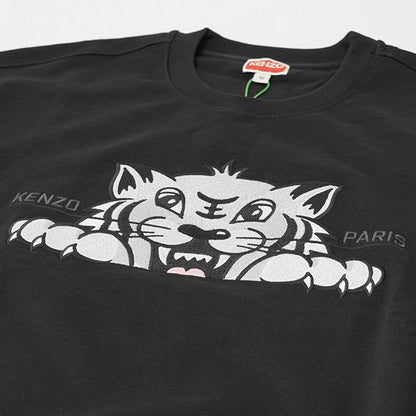 ケンゾー KENZO メンズ スウェットシャツ KENZO HAPPY TIGER EMBROIDERED SWEATSHIRT FF65SW2654MF BLACK ブラック 99J