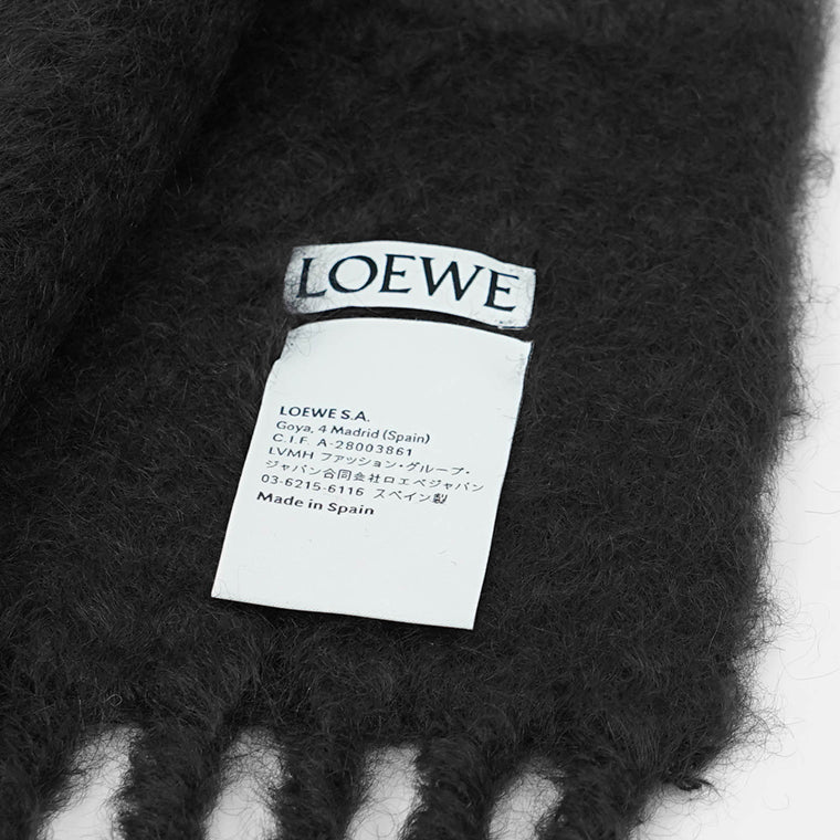 LOEWE レディース メンズ マフラー FSA6SS1X05 BLACK ブラック 1100
