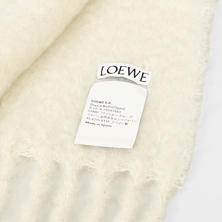 LOEWE レディース メンズ マフラー FSA6SS1X05 WHITE ホワイト系 2100