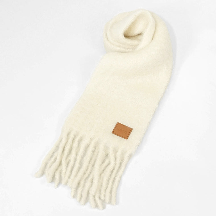 LOEWE レディース メンズ マフラー FSA6SS1X05 WHITE ホワイト系 2100