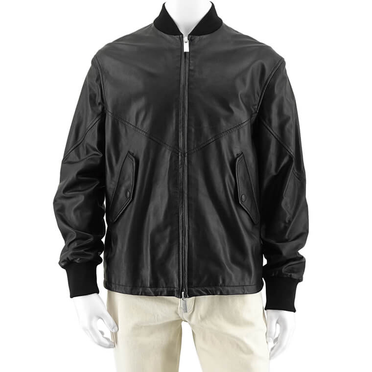 ARMANI EXCHANGE メンズ ラムレザーブルゾン H49R70 E9P70 ブラック 999