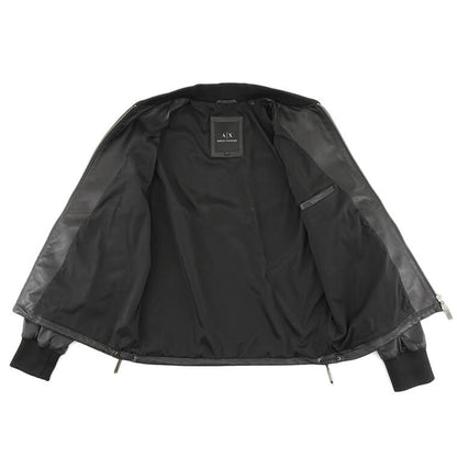 ARMANI EXCHANGE メンズ ラムレザーブルゾン H49R70 E9P70 ブラック 999