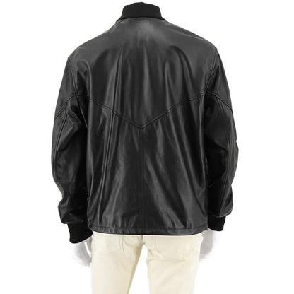 ARMANI EXCHANGE メンズ ラムレザーブルゾン H49R70 E9P70 ブラック 999