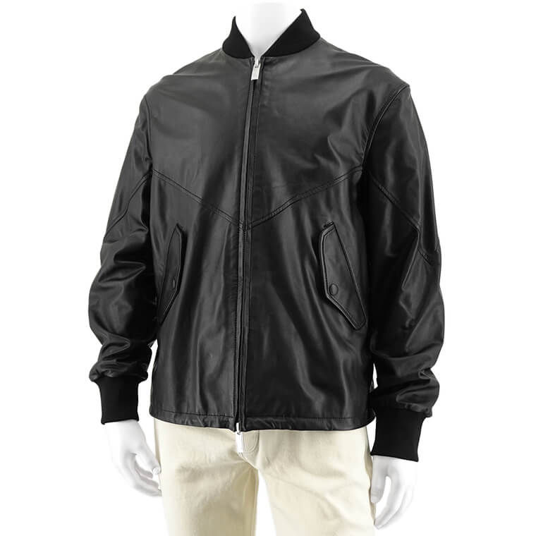 ARMANI EXCHANGE メンズ ラムレザーブルゾン H49R70 E9P70 ブラック 999