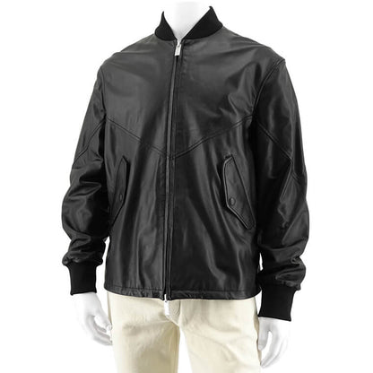 ARMANI EXCHANGE メンズ ラムレザーブルゾン H49R70 E9P70 ブラック 999