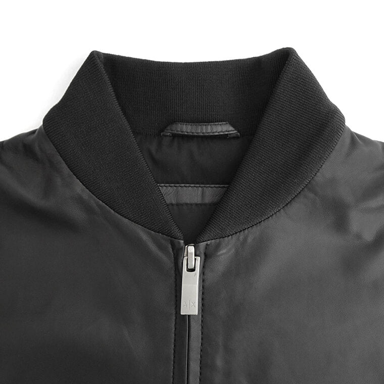 ARMANI EXCHANGE メンズ ラムレザーブルゾン H49R70 E9P70 ブラック 999