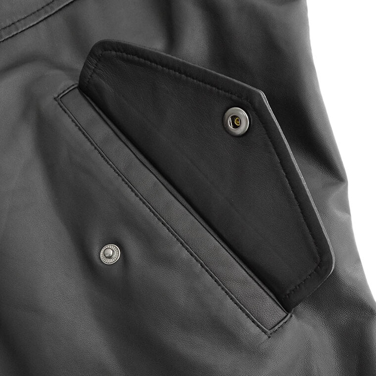 ARMANI EXCHANGE メンズ ラムレザーブルゾン H49R70 E9P70 ブラック 999
