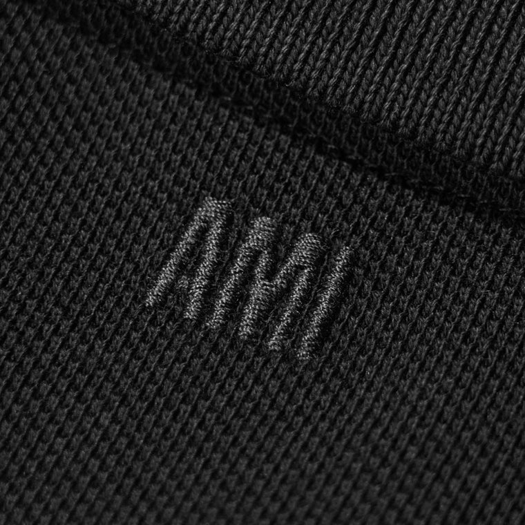 【2026SS SUMMER SALE】AMI メンズ ポロシャツ AMI DE COEUR SHORT SLEEVE POLO SHIRT HPL411 760 NOIR BLANC CREME ブラック 045