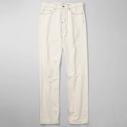 【SUMMER FINAL SALE】 AMI メンズ ジーンズ HTR001 DE0039 BLANC CREME アイボリー 136