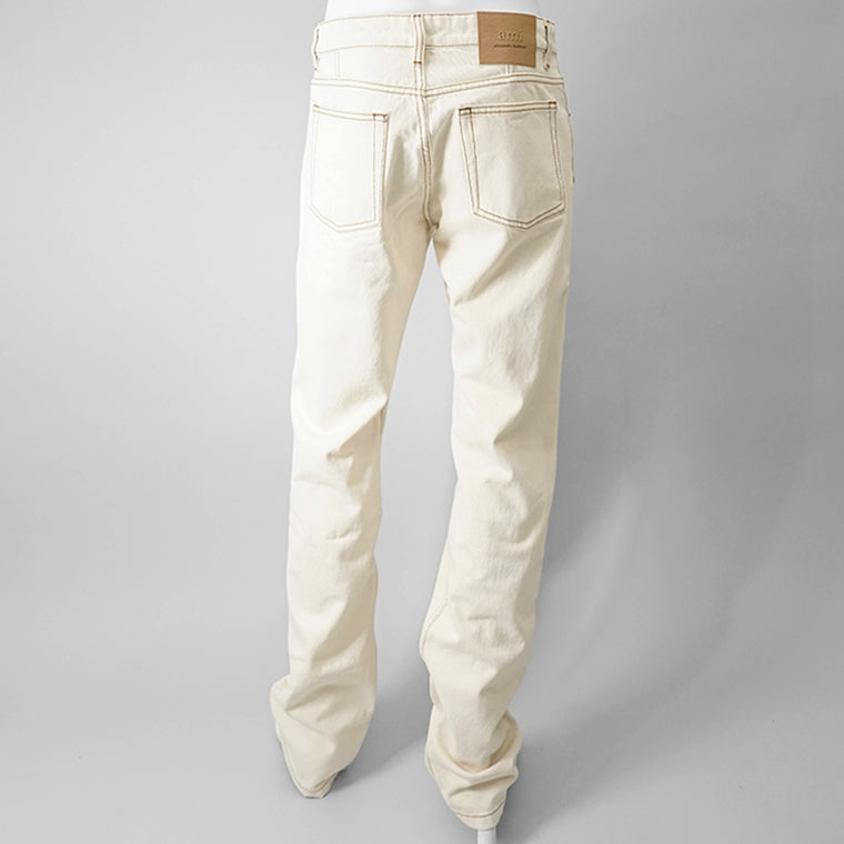 【SUMMER FINAL SALE】 AMI メンズ ジーンズ HTR001 DE0039 BLANC CREME アイボリー 136