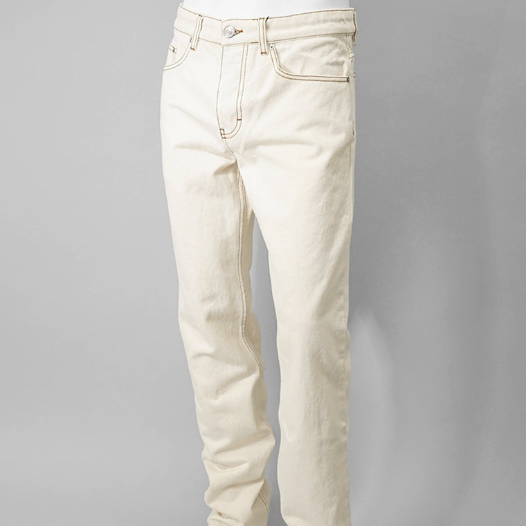 【SUMMER FINAL SALE】 AMI メンズ ジーンズ HTR001 DE0039 BLANC CREME アイボリー 136