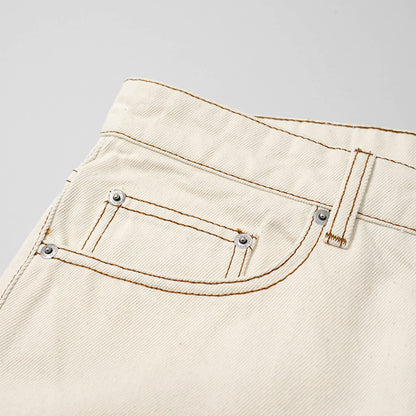【SUMMER FINAL SALE】 AMI メンズ ジーンズ HTR001 DE0039 BLANC CREME アイボリー 136