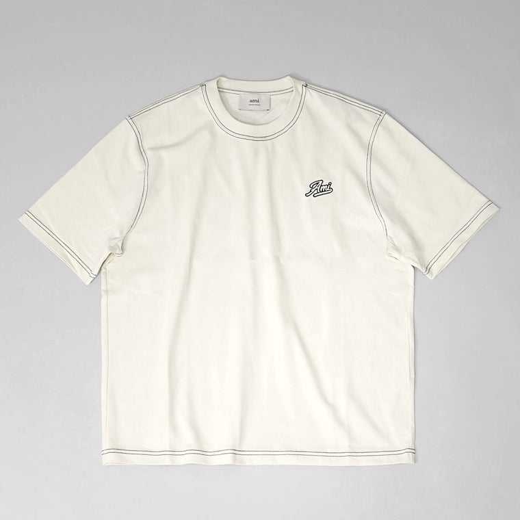 【SUMMER FINAL SALE】 AMI メンズ Tシャツ HTS029 JE0118 BLANC CREME アイボリー 136