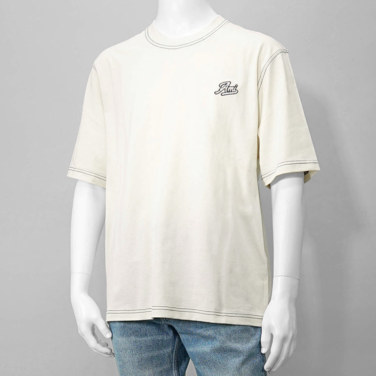 【SUMMER FINAL SALE】 AMI メンズ Tシャツ HTS029 JE0118 BLANC CREME アイボリー 136