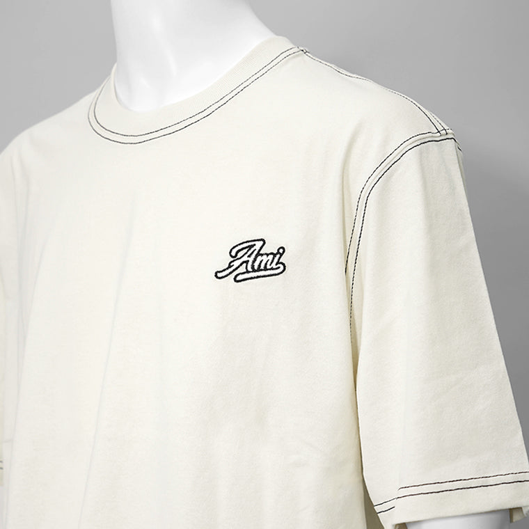 【SUMMER FINAL SALE】 AMI メンズ Tシャツ HTS029 JE0118 BLANC CREME アイボリー 136