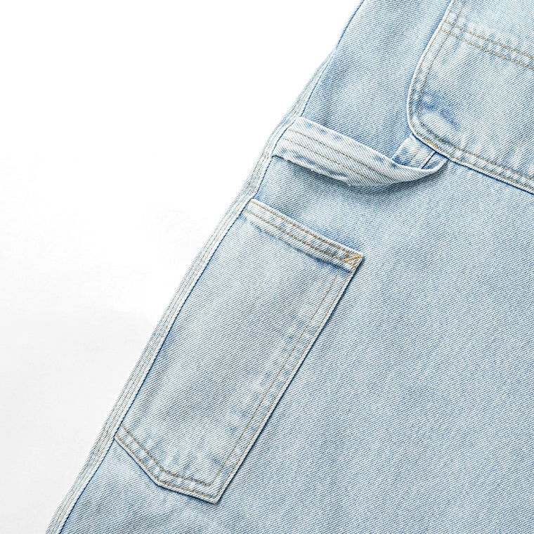 Carhartt WIP メンズ ジーンズ SINGLE KNEE PANT I032024 BLUE HEAVY STONE WASH ウォッシュライトブルー 01A3