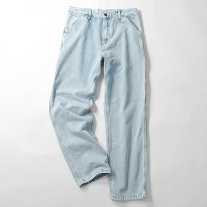 Carhartt WIP メンズ ジーンズ SINGLE KNEE PANT I032024 BLUE HEAVY STONE WASH ウォッシュライトブルー 01A3