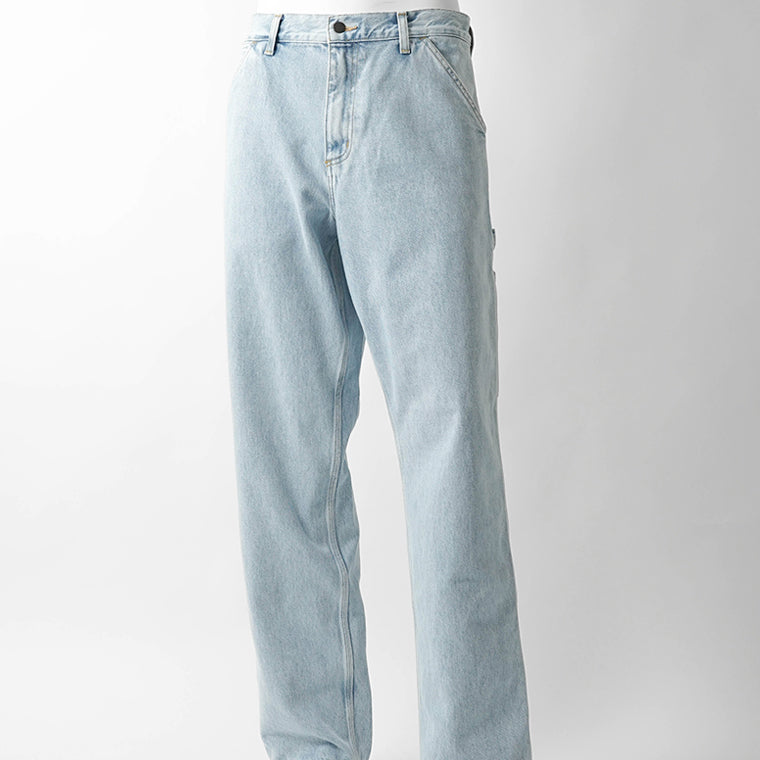 Carhartt WIP メンズ ジーンズ SINGLE KNEE PANT I032024 BLUE HEAVY STONE WASH ウォッシュライトブルー 01A3