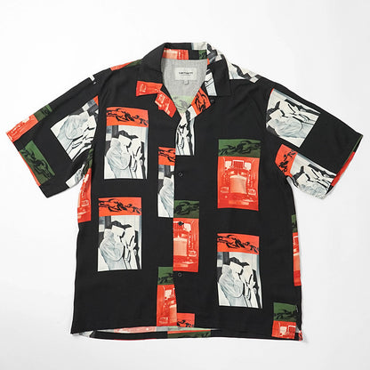 【2026SS SUMMER SALE】Carhartt WIP メンズ シャツ I036290 SEAN HAMILTON PRINT BLACK ブラック 3QQXX