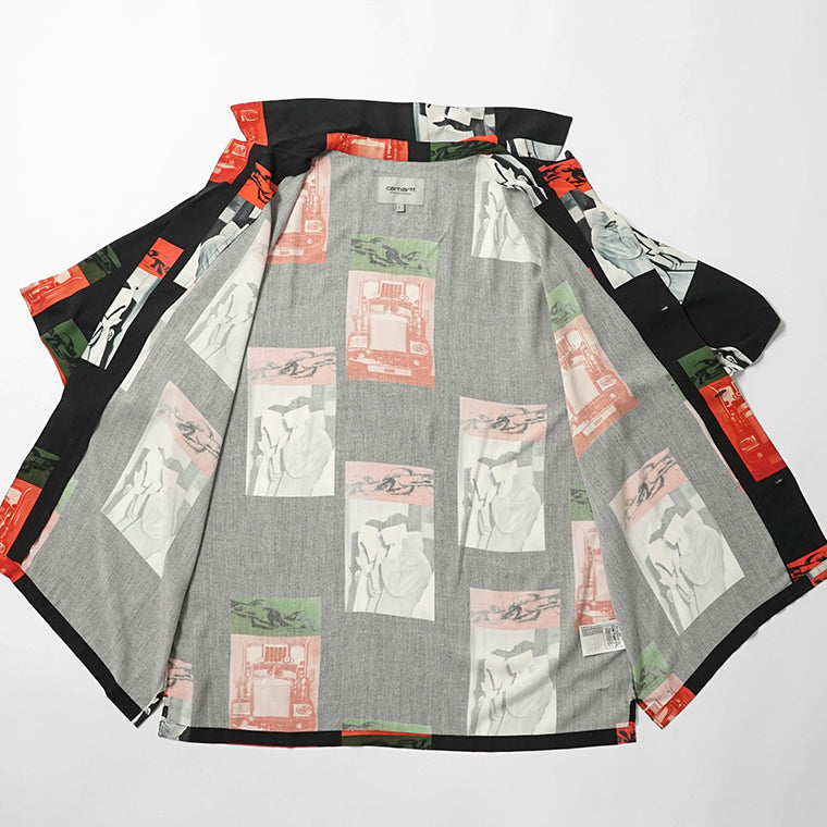 【2026SS SUMMER SALE】Carhartt WIP メンズ シャツ I036290 SEAN HAMILTON PRINT BLACK ブラック 3QQXX