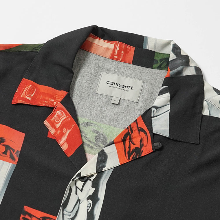 【2026SS SUMMER SALE】Carhartt WIP メンズ シャツ I036290 SEAN HAMILTON PRINT BLACK ブラック 3QQXX