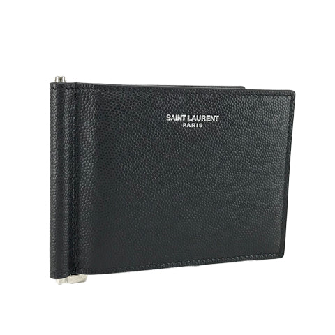 SAINT LAURENT メンズ マネークリップ折財布 378005 BTY0N ブラック 1000