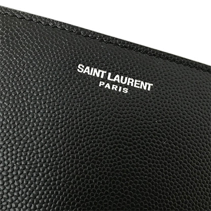 SAINT LAURENT メンズ マネークリップ折財布 378005 BTY0N ブラック 1000