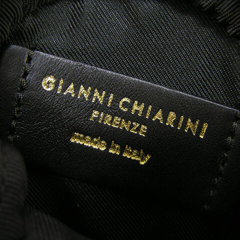 GIANNI CHIARINI レディース ショルダーバッグ TAMBURELLO & POCKET BS8344 CAV PL LEO MACCHIA NERA NERO 10730