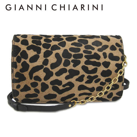 GIANNI CHIARINI レディース ショルダーバッグ DAKOTA BS7991 CAV PL LEO MACCHIA NERA NERO 10730