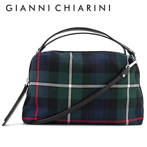 GIANNI CHIARINI レディース ショルダーバッグ ALIFA M BS8258 CHECK VER.FOREST 12742