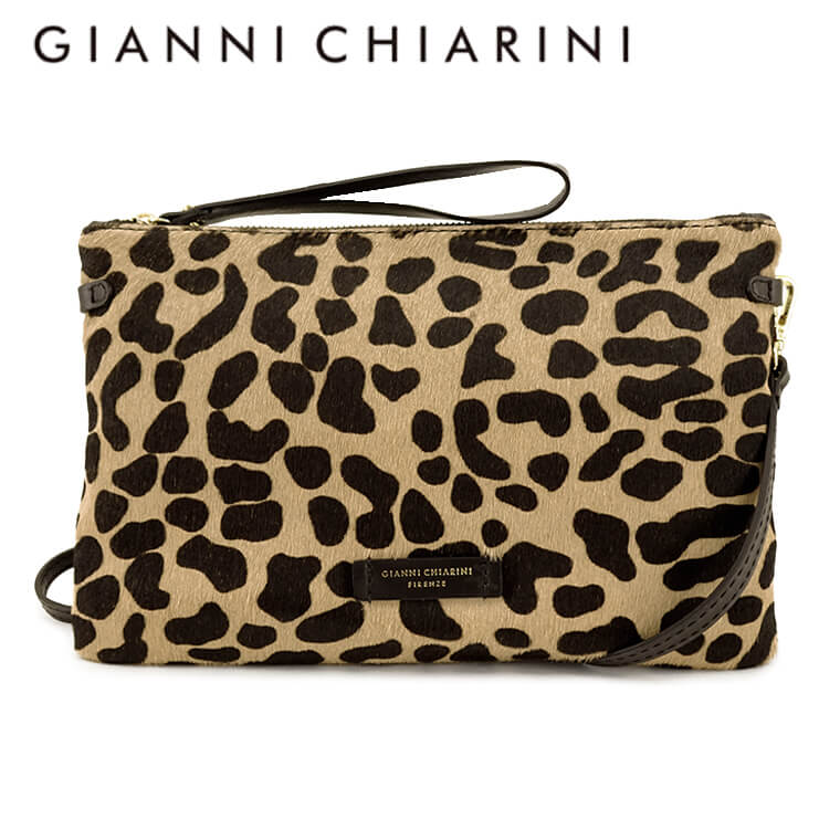 GIANNI CHIARINI レディース ショルダーバッグ HERMY BS3905 CAV PL LEO MACCHIA NERA NERO 10730