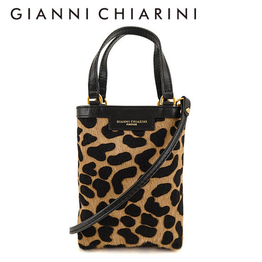 GIANNI CHIARINI レディース ショルダーバッグ CAMILLA BS9990 CAV PL LEO MACCHIA NERA NERO 10730