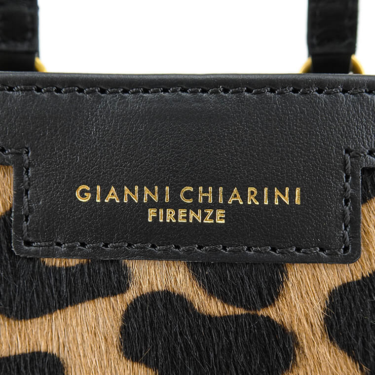 GIANNI CHIARINI レディース ショルダーバッグ CAMILLA BS9990 CAV PL LEO MACCHIA NERA NERO 10730