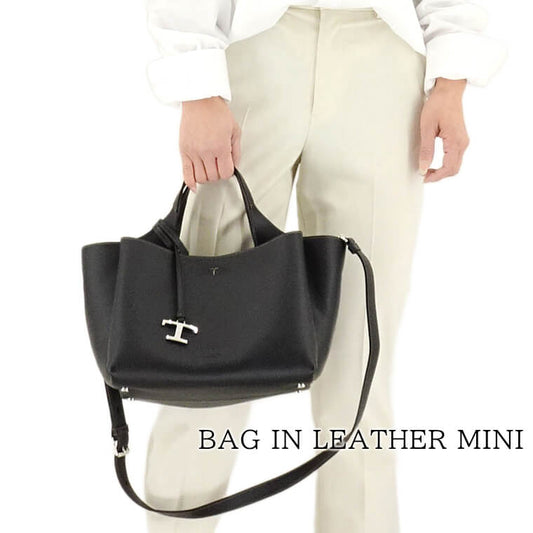 TOD'S レディース ショルダーバッグ BAG IN LEATHER MINI XBWAPAFL100QRI ブラック B999