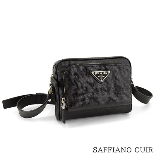 PRADA メンズ レディース ショルダーバッグ SAFFIANO CUIR 2VH172 2FAD NERO ブラック F0002