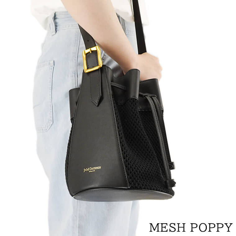 J&M DAVIDSON レディース ショルダーバッグ MESH POPPY LPPP 0XX MSSC BLACK ブラック 999G