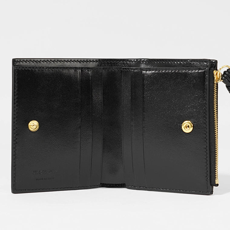 JIL SANDER レディース メンズ 2つ折り財布 MINI FRENCH WALLET TANGLE J10UI0003 P4841 BLACK ブラック 001