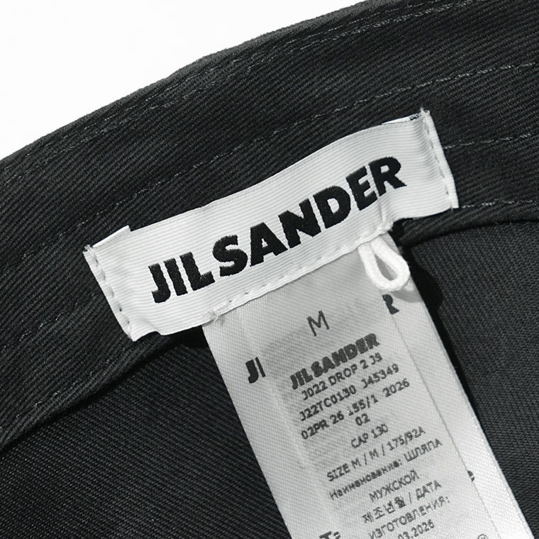 JIL SANDER メンズ レディース キャップ COTTON DRILL J22TC0130 J45349 BLACK ブラック 001