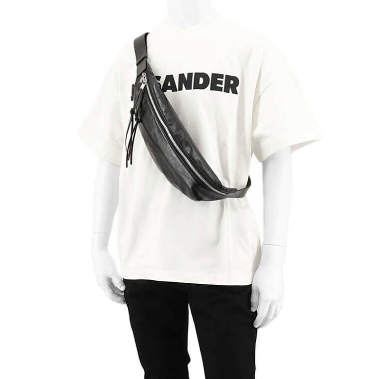 JIL SANDER メンズ ベルトバッグ BANANA BELT BAG J26WB0009 P6002 BLACK ブラック 001