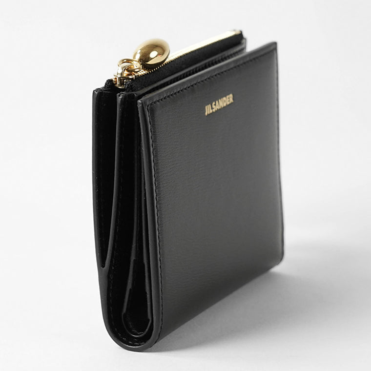 JIL SANDER レディース メンズ 2つ折り財布 GOJI MINI FRENCH WALLET J66UI0006 P4840 BLACK ブラック 001