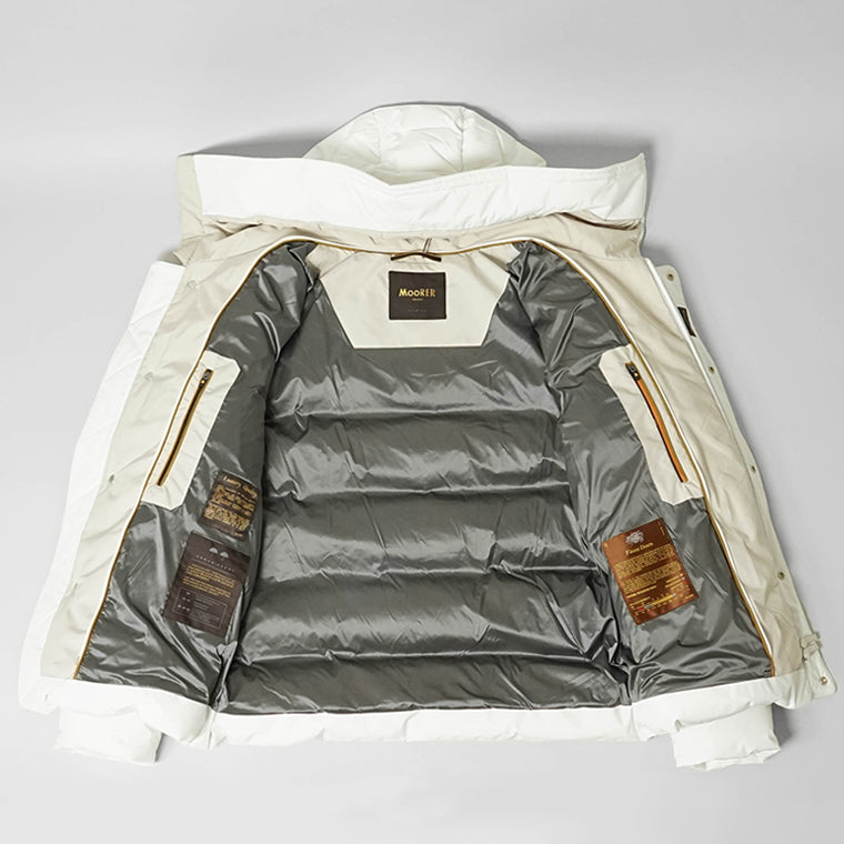 MooRER メンズ ダウンジャケット JESSE STP ホワイト BLANC
