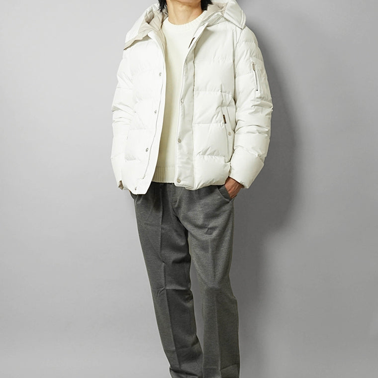 MooRER メンズ ダウンジャケット JESSE STP ホワイト BLANC